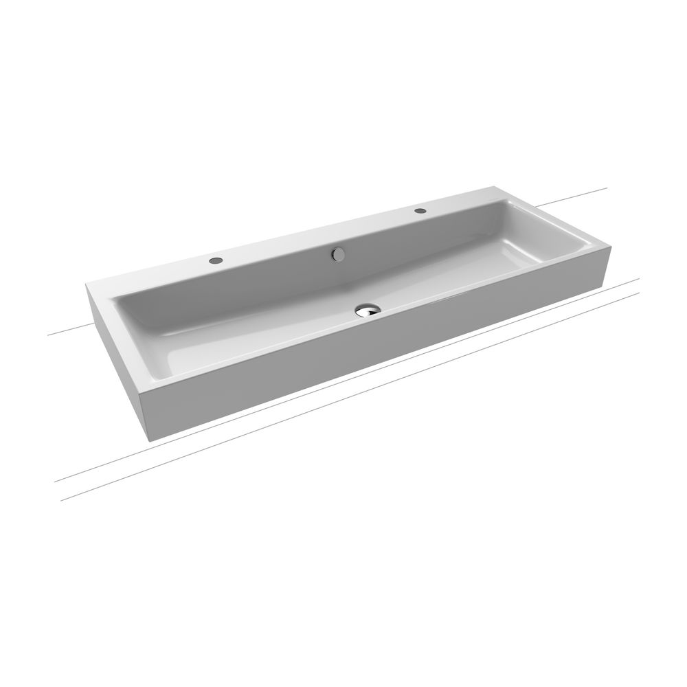 Kaldewei Aufsatz-Doppelwaschtisch Puro rechteckig 125x460x1200mm Rh. 120mm, Manh... KALDEWEI-907006043199 4055761156592 (Abb. 2)