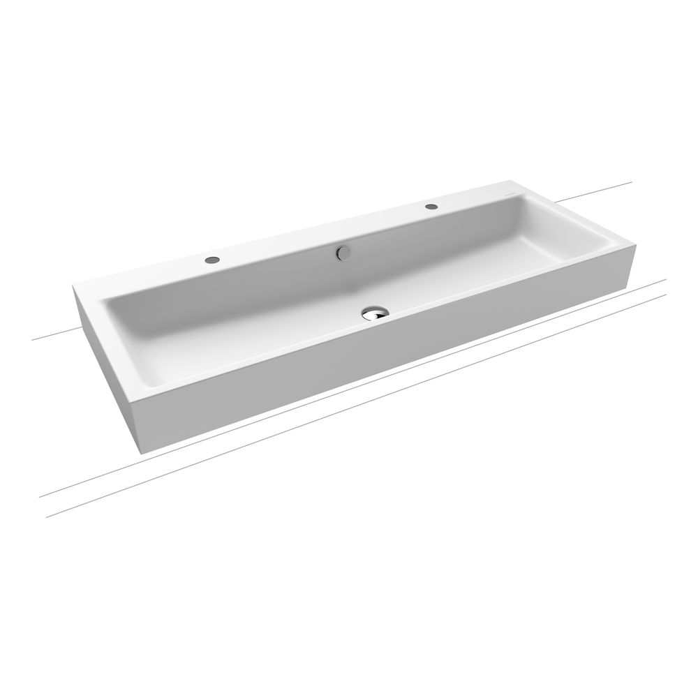 Kaldewei Aufsatz-Doppelwaschtisch Puro rechteckig 125x460x1200mm Rh 120mm, Alpin... KALDEWEI-907006043711 4055761200998 (Abb. 1)