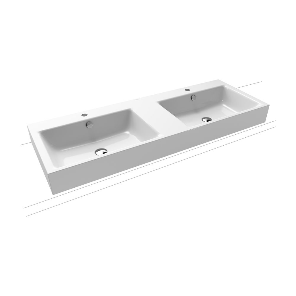 Kaldewei Aufsatz-Doppelwaschtisch Puro rechteckig 125x460x1300mm Rh 120mm, Alpin... KALDEWEI-907207213001 4063728494342 (Abb. 2)