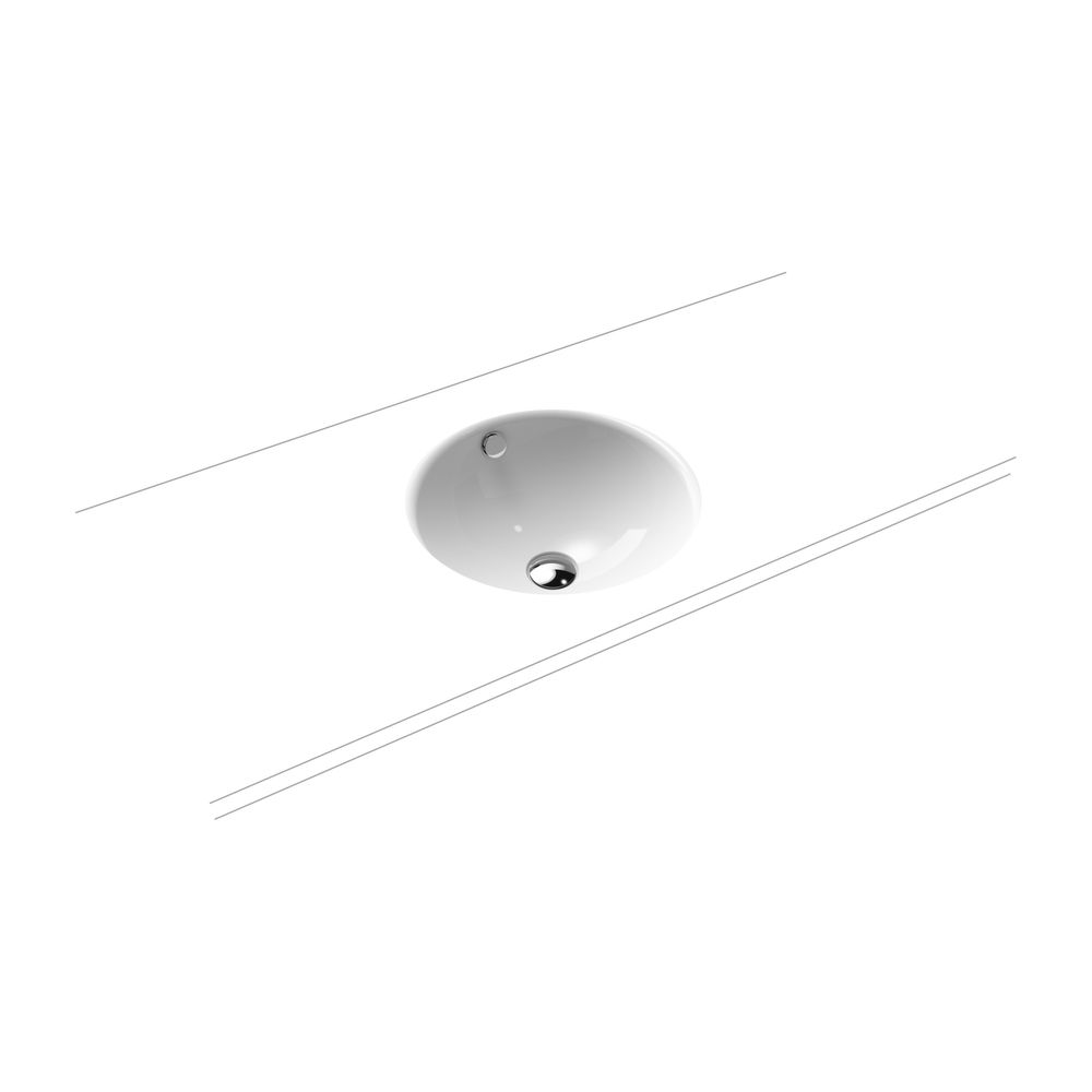 Kaldewei Unterbauwaschtisch Classic rund 137x432x432mm, Alpinweiß/Mattschwarz, o... KALDEWEI-910107253001 4063728863773 (Abb. 2)