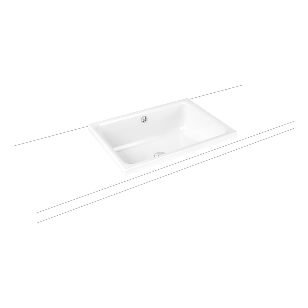 Kaldewei Aufsatzwaschtisch Cayono rechteckig 173x415x580mm, Alpinweiß/Chrom, ohn... KALDEWEI-913606000001 4055761222181 (Abb. 1)