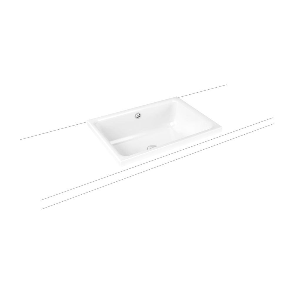 Kaldewei Aufsatzwaschtisch Cayono rechteckig 173x415x580mm, Alpinweiß/Chrom, ohn... KALDEWEI-913606000001 4055761222181 (Abb. 2)