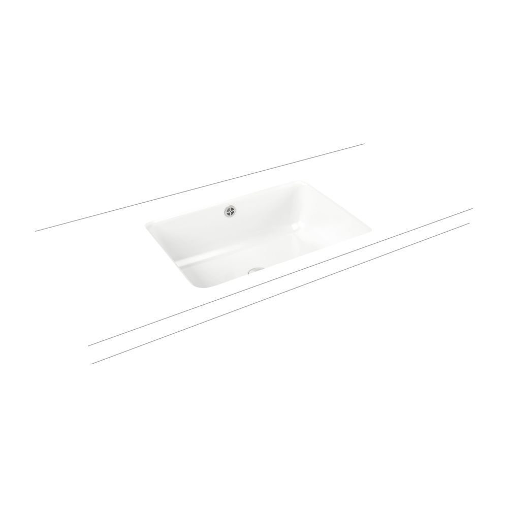 Kaldewei Unterbauwaschtisch Cayono rechteckig 173x426x596mm, Alpinweiß/Mattschwa... KALDEWEI-913707250001 4063728861762 (Abb. 2)