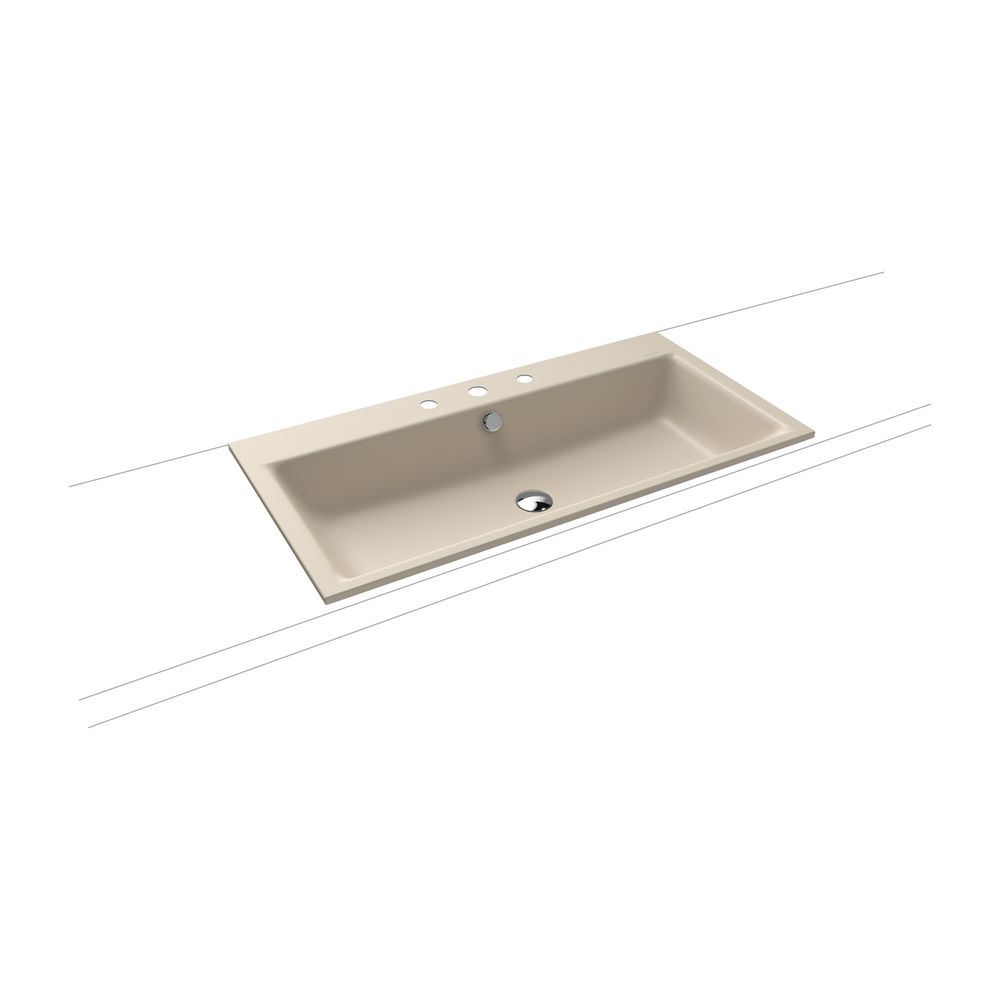 Kaldewei Einbauwaschtisch Puro rechteckig 125x460x900mm, Warm Beige 20/Chrom, 3 ... KALDEWEI-900206033661 4063728004398 (Abb. 2)
