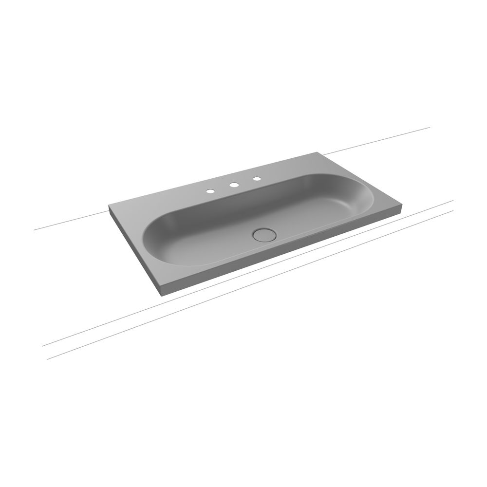 Kaldewei Aufsatzwaschtisch Centro rechteckig 112x500x900mm, Cool Grey 30, 3 HL, ... KALDEWEI-902906033663 4063728000727 (Abb. 2)