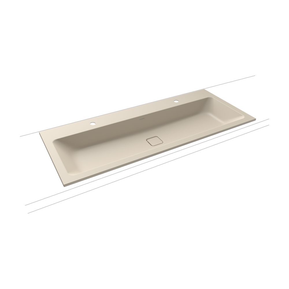 Kaldewei Einbau-Doppelwaschtisch Cono rechteckig 112x500x1200mm, Warm Beige 20, ... KALDEWEI-901806043661 4055761247559 (Abb. 2)