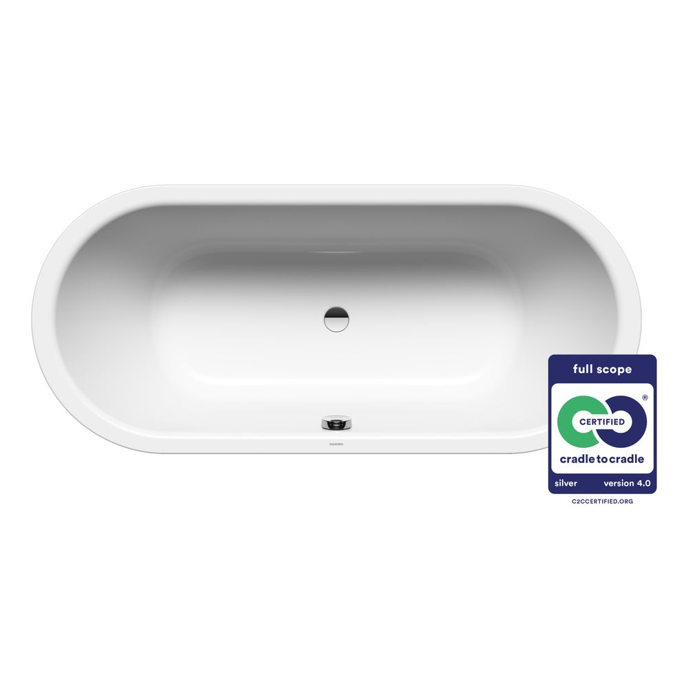 Kaldewei Badewanne Classic Duo oval 430x750x1700mm 124l Alpinweiß m. ÜL, o. Anti... KALDEWEI-291400010001 4001112711828 (Abb. 2)