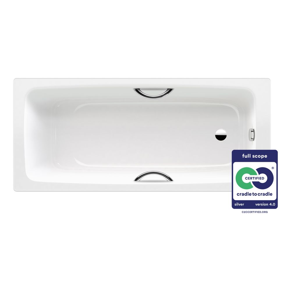 Kaldewei Badewanne Cayono Star rechteckig 410x700x1500mm 89l Alpinweiß m. GL, ÜL... KALDEWEI-275300010001 4001112876640 (Abb. 2)