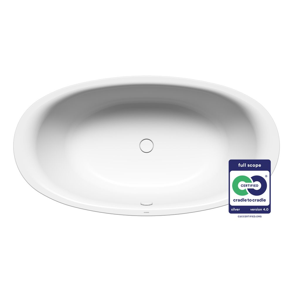 Kaldewei Badewanne Ellipso Duo oval 465x1000x1900mm 214l Alpinweiß m. ÜL, o. Ant... KALDEWEI-286200010001 4001112805596 (Abb. 2)