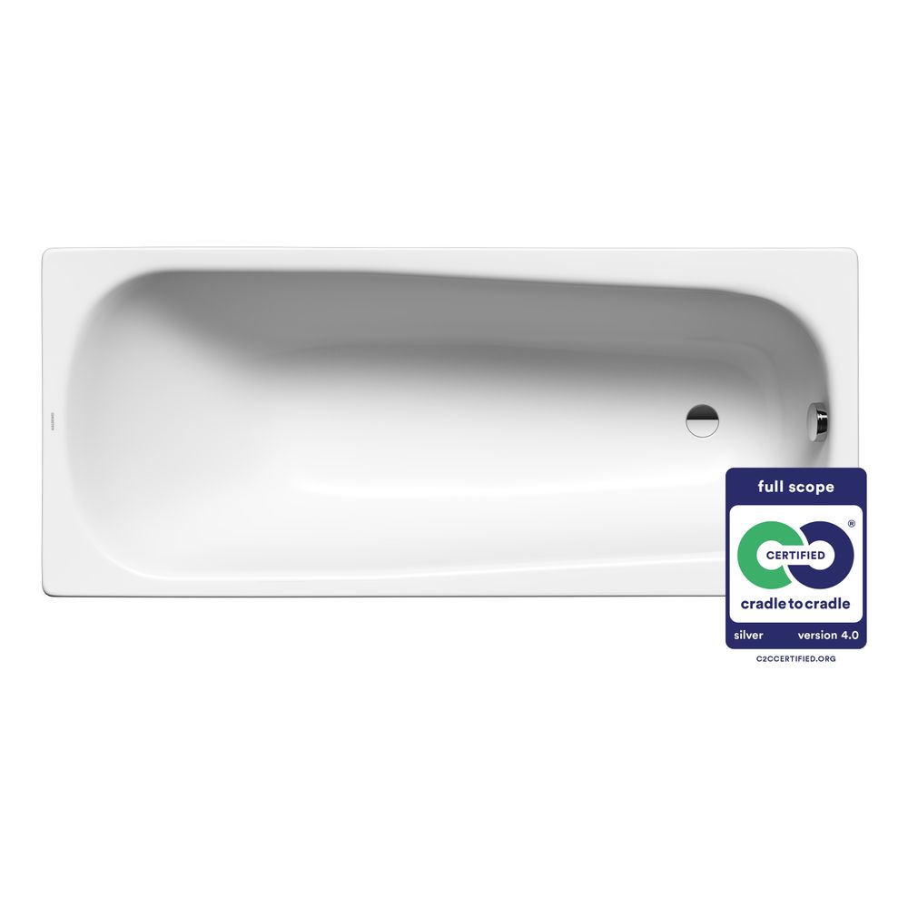 Kaldewei Badewanne Saniform rechteckig 430x750x1750mm 145l Alpinweiß m. ÜL, o. A... KALDEWEI-112200010001 4001112044469 (Abb. 2)