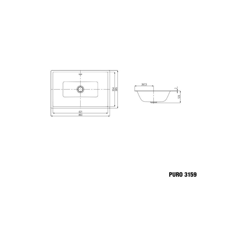 Kaldewei Unterbauwaschtisch Puro rechteckig 115x385x460mm, Manhattan/Mattschwarz... KALDEWEI-900907253199 4063728861786 (Abb. 3)