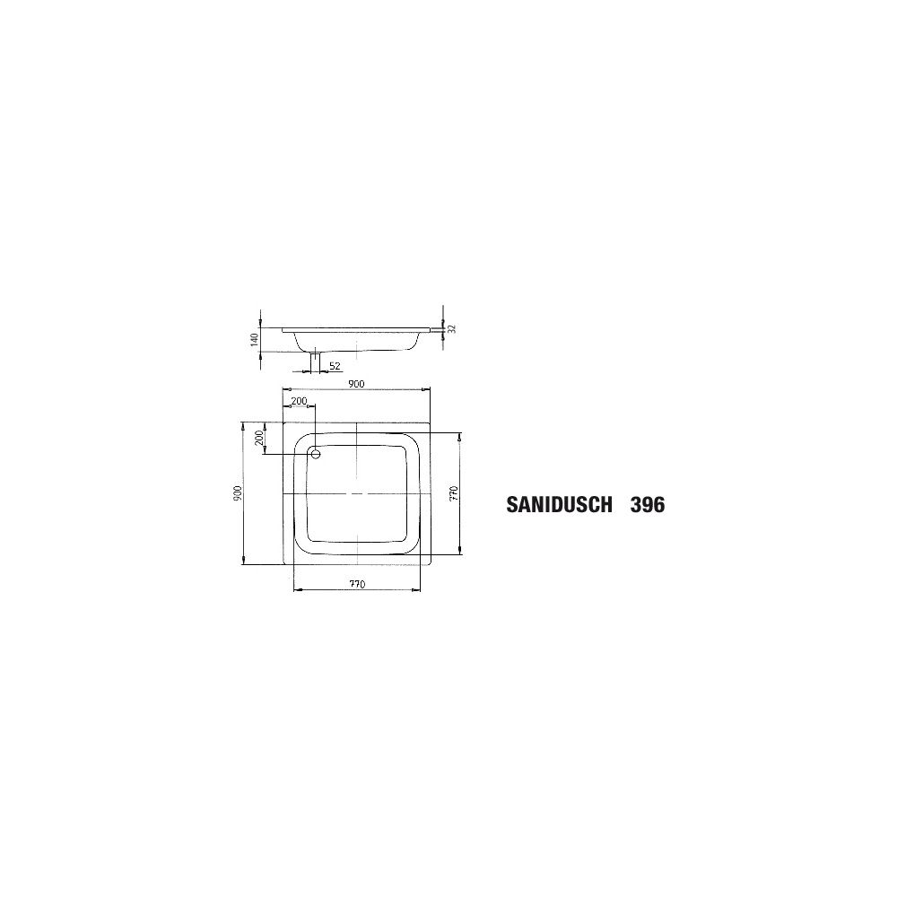 Kaldewei Duschwanne Sanidusch Rechteckig 32/140x900x900mm d. 52mm Alpinweiß/Weiß... KALDEWEI-331100010001 4001112137734 (Abb. 4)