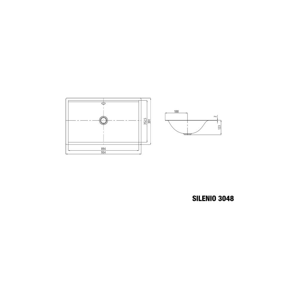 Kaldewei Unterbauwaschtisch Silenio rechteckig 123x391x934mm, Alpinweiß, ohne HL... KALDEWEI-906106313001 4055761012294 (Abb. 3)