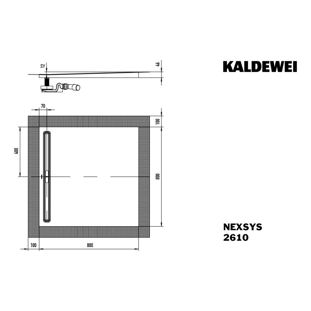 Kaldewei Duschwanne Nexsys Rechteckig 14x800x800mm Alpinweiß Matt/Weiß, m. PEFF,... KALDEWEI-410846303711 4063727583399 (Abb. 3)