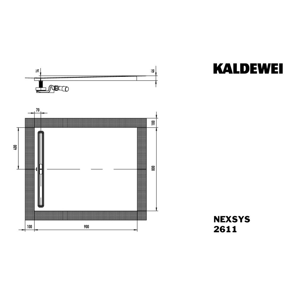 Kaldewei Duschwanne Nexsys Rechteckig 16x900x800mm Cool Grey 90/Grau, m. Secure ... KALDEWEI-410946302667 4063728093361 (Abb. 3)
