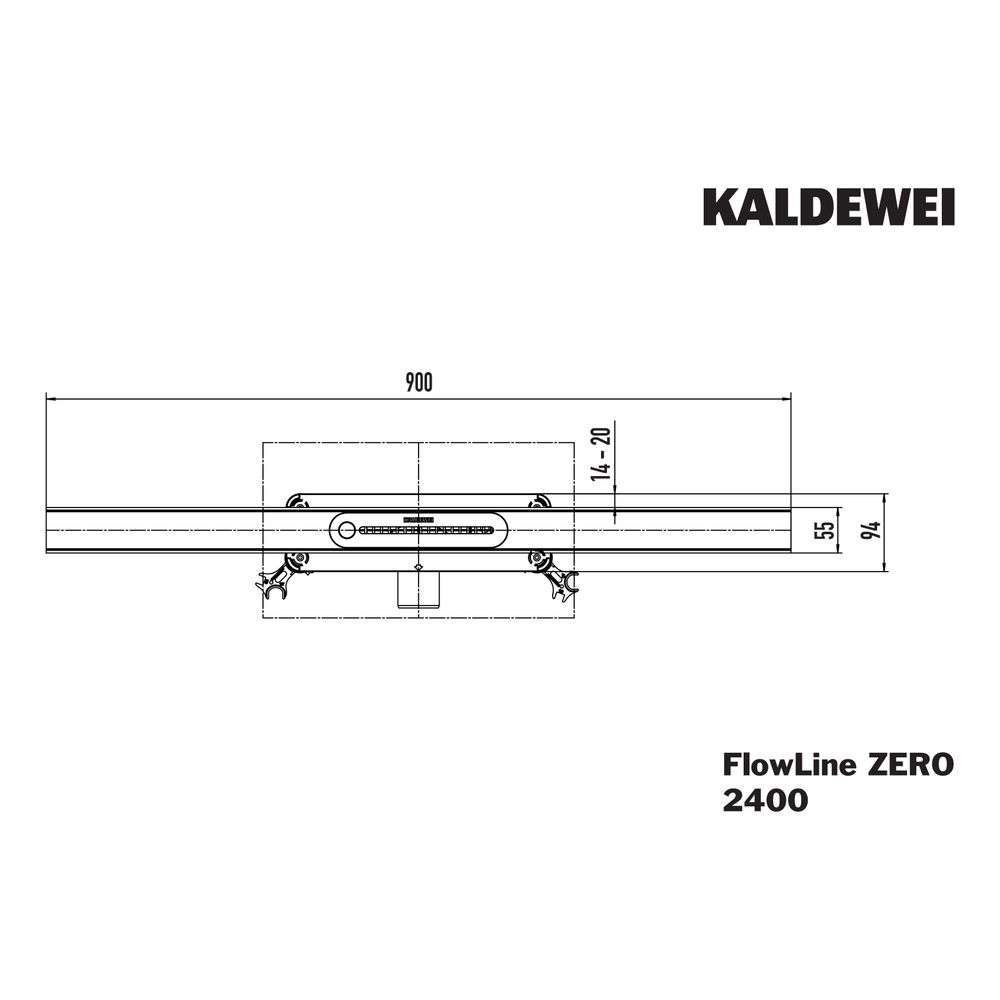 Kaldewei Duschablauf Flowline Zero 900 900x55mm, Edelstahl gebürstet... KALDEWEI-940000010930 4055761325653 (Abb. 3)