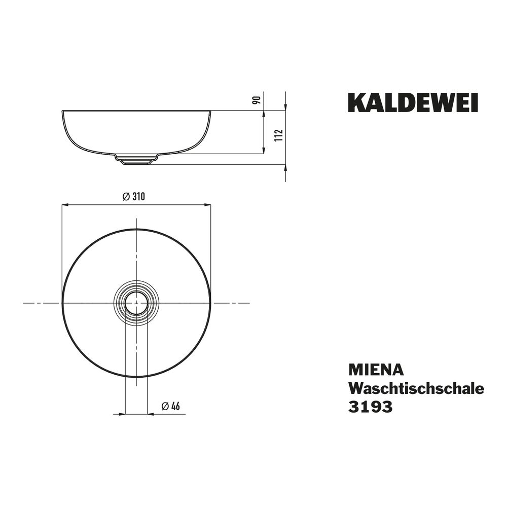Kaldewei Schale Miena rund 112x310x310mm, Sweet Love, ohne HL, ohne ÜL mit Perl-... KALDEWEI-911406003680 4063728865746 (Abb. 2)