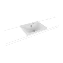 Kaldewei Aufsatzwaschtisch Silenio rechteckig 123x460x600mm, Alpinweiß/Chrom, 3 ... KALDEWEI-903906033001 4001112983379 (Abb. 1)