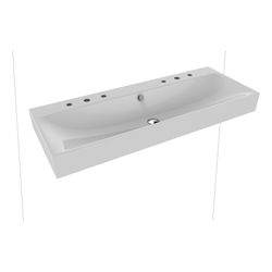Kaldewei Wand-Doppelwaschtisch Silenio rechteckig 123x460x1200mm, Manhattan/Chro... KALDEWEI-904506053199 4063727453333 (Abb. 1)