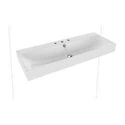 Kaldewei Wandwaschtisch Silenio rechteckig 123x460x1200mm, Alpinweiß/Chrom, 3 HL... KALDEWEI-904506033001 4055761012232 (Abb. 1)