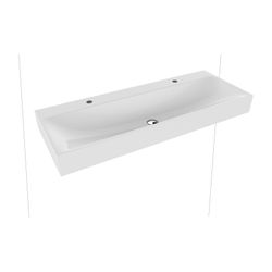 Kaldewei Wand-Doppelwaschtisch Silenio rechteckig 123x460x1200mm, Alpinweiß, 2 H... KALDEWEI-904506363001 4055761015011 (Abb. 1)