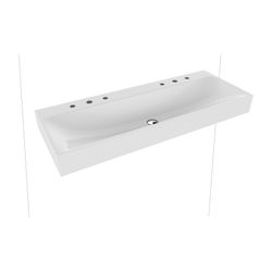 Kaldewei Wand-Doppelwaschtisch Silenio rechteckig 123x460x1200mm, Alpinweiß, 6 H... KALDEWEI-904506373001 4055761012331 (Abb. 1)