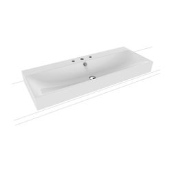 Kaldewei Aufsatz-Doppelwaschtisch Silenio rechteckig 123x460x1200mm Rh. 120mm, A... KALDEWEI-906406033001 4055761030588 (Abb. 1)
