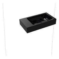Kaldewei Wand-Handwaschtisch Cono rechteckig 102x300x550mm, Schwarz, links, ohne... KALDEWEI-908006433701 4055761230124 (Abb. 1)