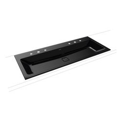 Kaldewei Einbau-Doppelwaschtisch Cono rechteckig 112x500x1200mm, Schwarz, 6 HL, ... KALDEWEI-901806053701 4063727713475 (Abb. 1)