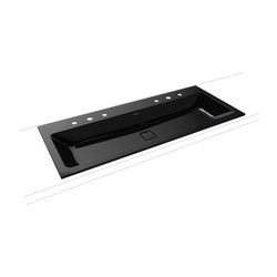 Kaldewei Einbau-Doppelwaschtisch Cono rechteckig 112x500x1200mm, Schwarz, 6 HL, ... KALDEWEI-901806053701 4063727713475 (Abb. 1)