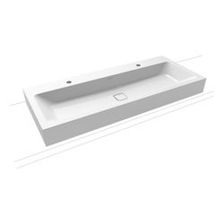 Kaldewei Wand-Doppelwaschtisch Cono rechteckig 120x500x1200mm, Alpinweiß, 2 HL, ... KALDEWEI-902706043001 4001112983256 (Abb. 1)