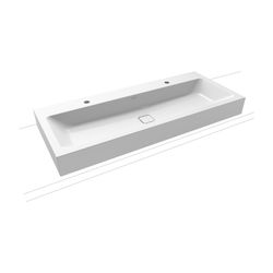 Kaldewei Wand-Doppelwaschtisch Cono rechteckig 120x500x1200mm, Alpinweiß, 2 HL, ... KALDEWEI-902706043001 4001112983256 (Abb. 1)