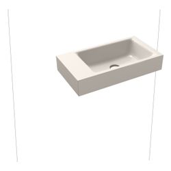 Kaldewei Wand-Handwaschtisch Puro rechteckig 105x300x550mm, Pergamon, links, ohn... KALDEWEI-901206433231 4055761188388 (Abb. 1)