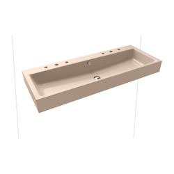 Kaldewei Wand-Doppelwaschtisch Puro rechteckig 125x460x1200mm, Bahamabeige/Chrom... KALDEWEI-906806053030 4063727455788 (Abb. 1)