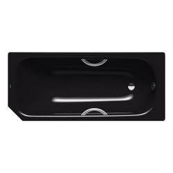 Kaldewei Badewanne Saniform V1 Star Kombi.-Form 410x700x1600mm 93l Schwarz m. Vo... KALDEWEI-134034010701 4063727749627 (Abb. 1)