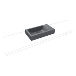 Kaldewei Aufsatz-Handwaschtisch Cono rechteckig 102x300x550mm, Cool Grey 70, ohn... KALDEWEI-908106003665 4063728400640 (Abb. 1)