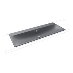 Kaldewei Einbau-Doppelwaschtisch Silenio rechteckig 123x460x1200mm, Cool Grey 70... KALDEWEI-907906043665 4063728384117 (Abb. 1)