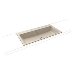 Kaldewei Einbauwaschtisch Puro rechteckig 125x460x900mm, Warm Beige 20/Chrom, 3 ... KALDEWEI-900206033661 4063728004398 (Abb. 1)