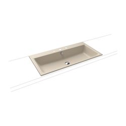 Kaldewei Einbauwaschtisch Puro rechteckig 125x460x900mm, Warm Beige 20/Chrom, 3 ... KALDEWEI-900206033661 4063728004398 (Abb. 1)