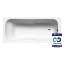 Kaldewei Badewanne Dyna Set rechteckig 430x750x1700mm 169l Alpinweiß m. ÜL, o. A... KALDEWEI-226100010001 4001112123096 (Abb. 1)
