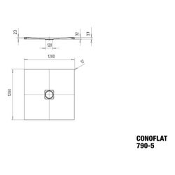 Kaldewei Duschwanne Conoflat Rechteckig 32/23x1200x1200mm d. 120mm Alpinweiß/Wei... KALDEWEI-466047981001 4063728686259 (Abb. 1)