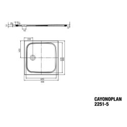 Kaldewei Duschwanne Cayonoplan Rechteckig 32/18x800x800mm d. 90mm Alpinweiß/Weiß... KALDEWEI-361147940001 4055761120241 (Abb. 1)