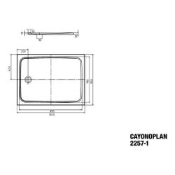 Kaldewei Duschwanne Cayonoplan Rechteckig 32/18x1000x900mm d. 90mm Alpinweiß/Wei... KALDEWEI-361730023001 4055761108768 (Abb. 1)