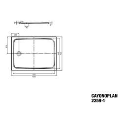 Kaldewei Duschwanne Cayonoplan Rechteckig 32/18x1100x750mm d. 90mm Alpinweiß/Wei... KALDEWEI-361900010001 4055761046985 (Abb. 1)