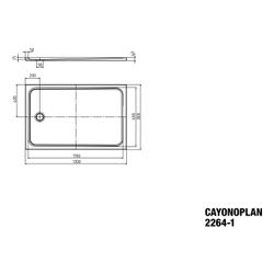 Kaldewei Duschwanne Cayonoplan Rechteckig 40/25x1300x800mm d. 90mm Alpinweiß/Wei... KALDEWEI-362400011001 4063728681568 (Abb. 1)