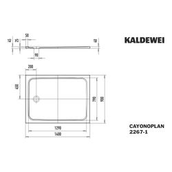 Kaldewei Duschwanne Cayonoplan Rechteckig 40/25x1400x900mm d. 90mm Alpinweiß/Wei... KALDEWEI-362730023001 4055761097680 (Abb. 1)