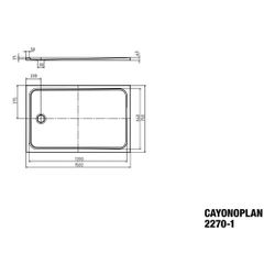 Kaldewei Duschwanne Cayonoplan Rechteckig 40/25x1500x750mm d. 90mm Alpinweiß Mat... KALDEWEI-363000010711 4055761096287 (Abb. 1)