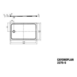 Kaldewei Duschwanne Cayonoplan Rechteckig 40/25x1600x750mm d. 90mm Alpinweiß/Wei... KALDEWEI-363547943001 4055761128131 (Abb. 1)