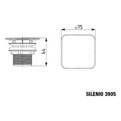 Kaldewei Permanentablaufventil Modell 3905 mit Deckel emailliert, eckig, Alpinwe... KALDEWEI-905900000001 4001112983881 (Abb. 1)