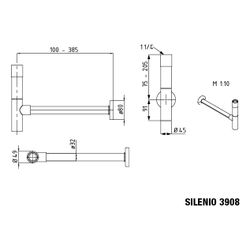 Kaldewei Designsiphon Modell 3908 für alle Modelle, G 1 1/4" AG, Anschlussrohr d... KALDEWEI-905700000999 4001112977163 (Abb. 1)